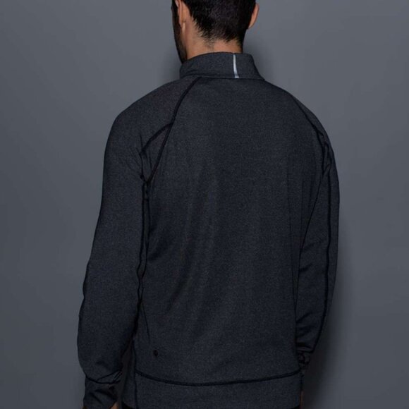 Lululemon Men's Shift Jacket, Heathered Black / Cornflower, Size L - Picture 7 of 16